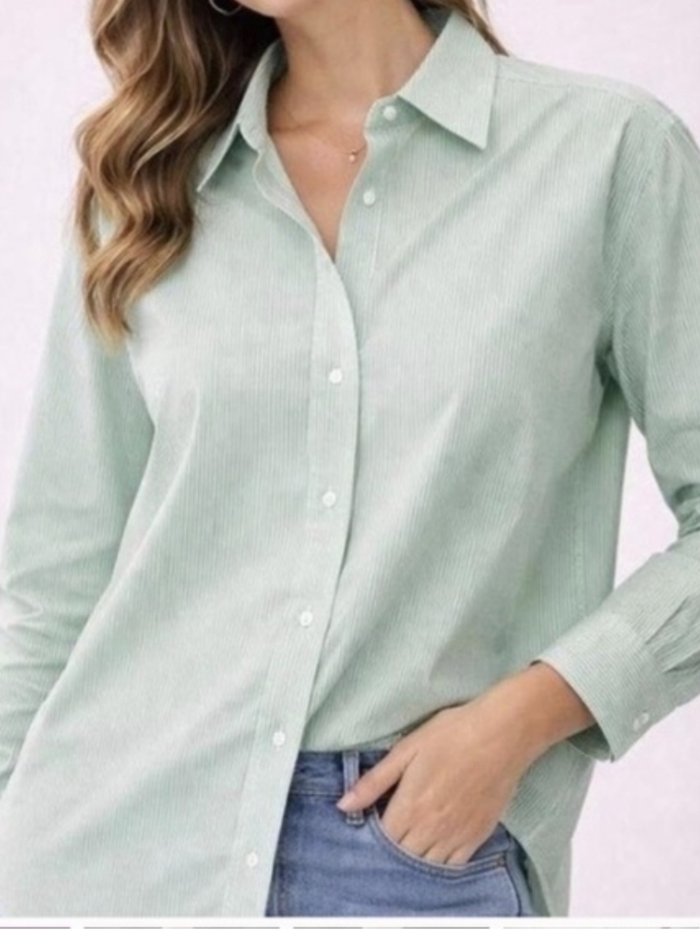 Everlane | Classic Women's Shirt in Mint Green